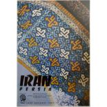Travel Poster Iran Persia Masjid-I-Shah Isfahan Arcades