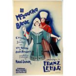 Advertising Poster La Mazourka Bleue Operetta France Art Deco