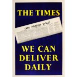 Advertising Poster The Times Newspaper We Can Deliver Daily