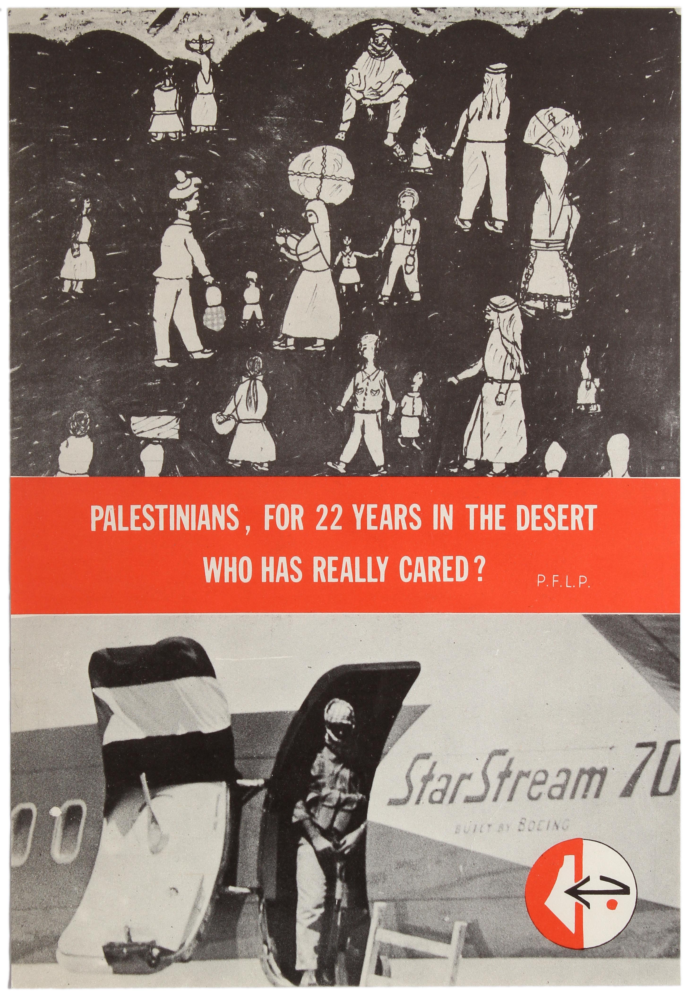 Propaganda Poster PFLP Palestine Plane Hijacking English