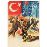 Propaganda Poster Turkey Soldiers Independence War