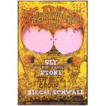 Rock Music Poster Bill Graham Fillmore Sly & the Family Stone Jeff Beck Group