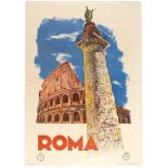 Travel Poster Roma Rome Italy Travel Poster ENIT Railway