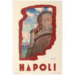 Travel Poster Napoli Italy Amalfi Coast ENIT