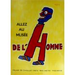 Advertising Poster Musee de l'Homme Savignac France