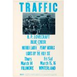 Advertising Poster Bill Graham Fillmore Auditorium Traffic H P Lovecraft Blue Cheer