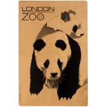 Travel Poster London Zoo 1968 Panda Chi Chi An An Roslav Szaybo