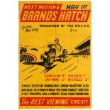 Sport Poster BRSCC Spring Meeting Car Racing Brands Hatch 1955