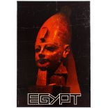 Travel Poster Egypt Tutankhamun Statue