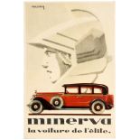 Advertising Minerva Car Art Deco Bernard Massard Wine