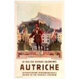 Travel Poster Austria Salzburg Festival Federal Railways