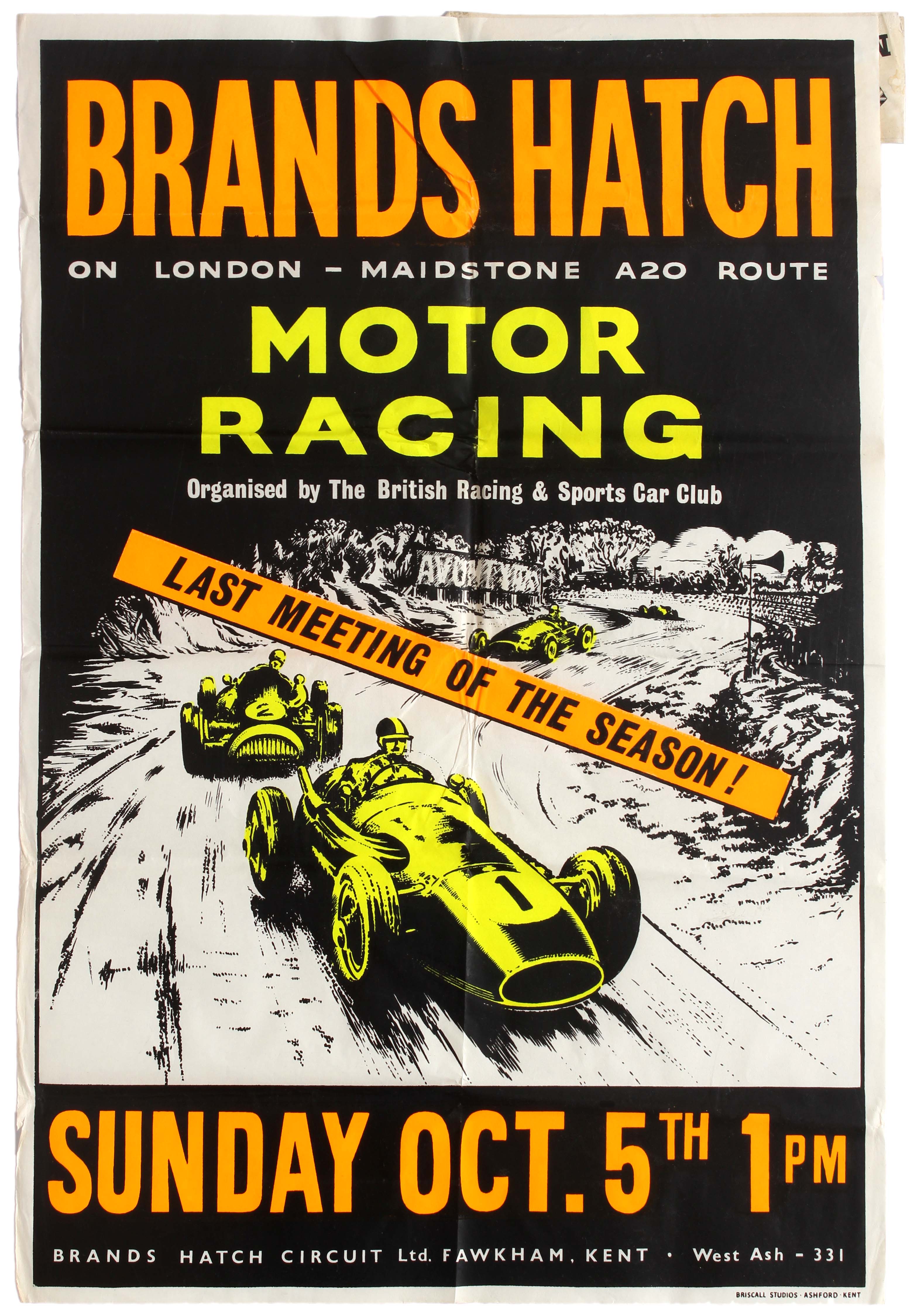 Sport Poster Brands Hatch Motor Car Racing BRAC