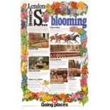 Travel Poster London Underground Transport Chelsea Flower Show Blooming