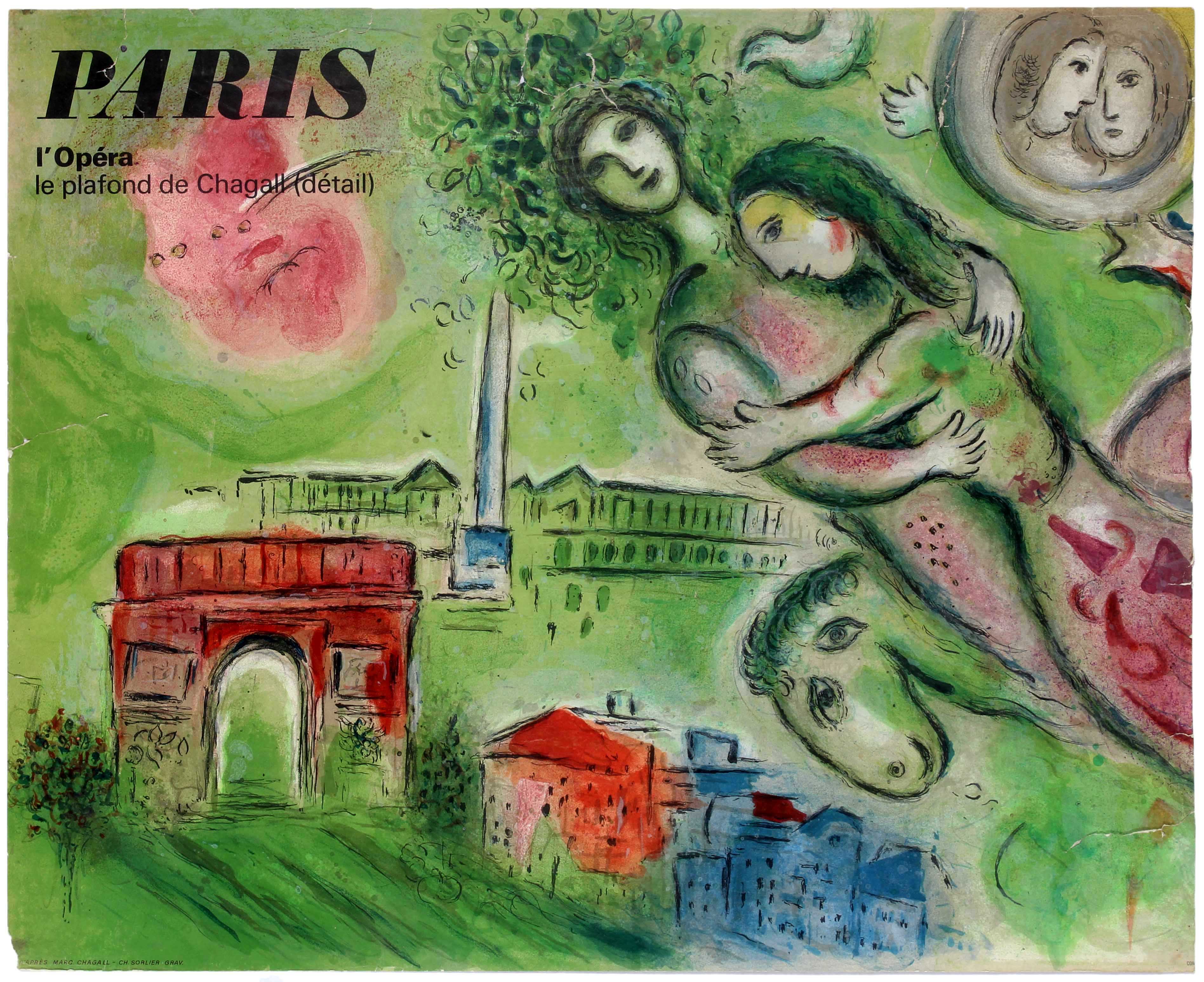 Travel Poster Marc Chagall Paris Opera Romeo and Juliet