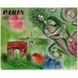 Travel Poster Marc Chagall Paris Opera Romeo and Juliet