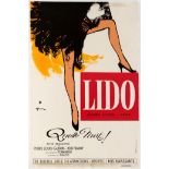 Advertising Poster Lido Quelle Nuit Cabaret Paris Rene Gruau