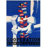 Propaganda Poster ERP Marshall Plan Inter-European Cooperation