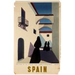 Travel Poster Spain Guy Georget Women in Black Mantillas