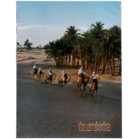 Travel Poster Tunisia Desert Camels