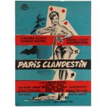 Film Poster Paris Clandestin France Casino Card Pinup