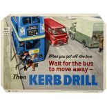 Propaganda Poster ROSPA Road Safety Kerb Drill