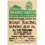 Sport Poster Brands Hatch Motorcycle Racing 1955