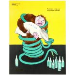 Propaganda Poster Anti Alcohol USSR Vodka Moonshine
