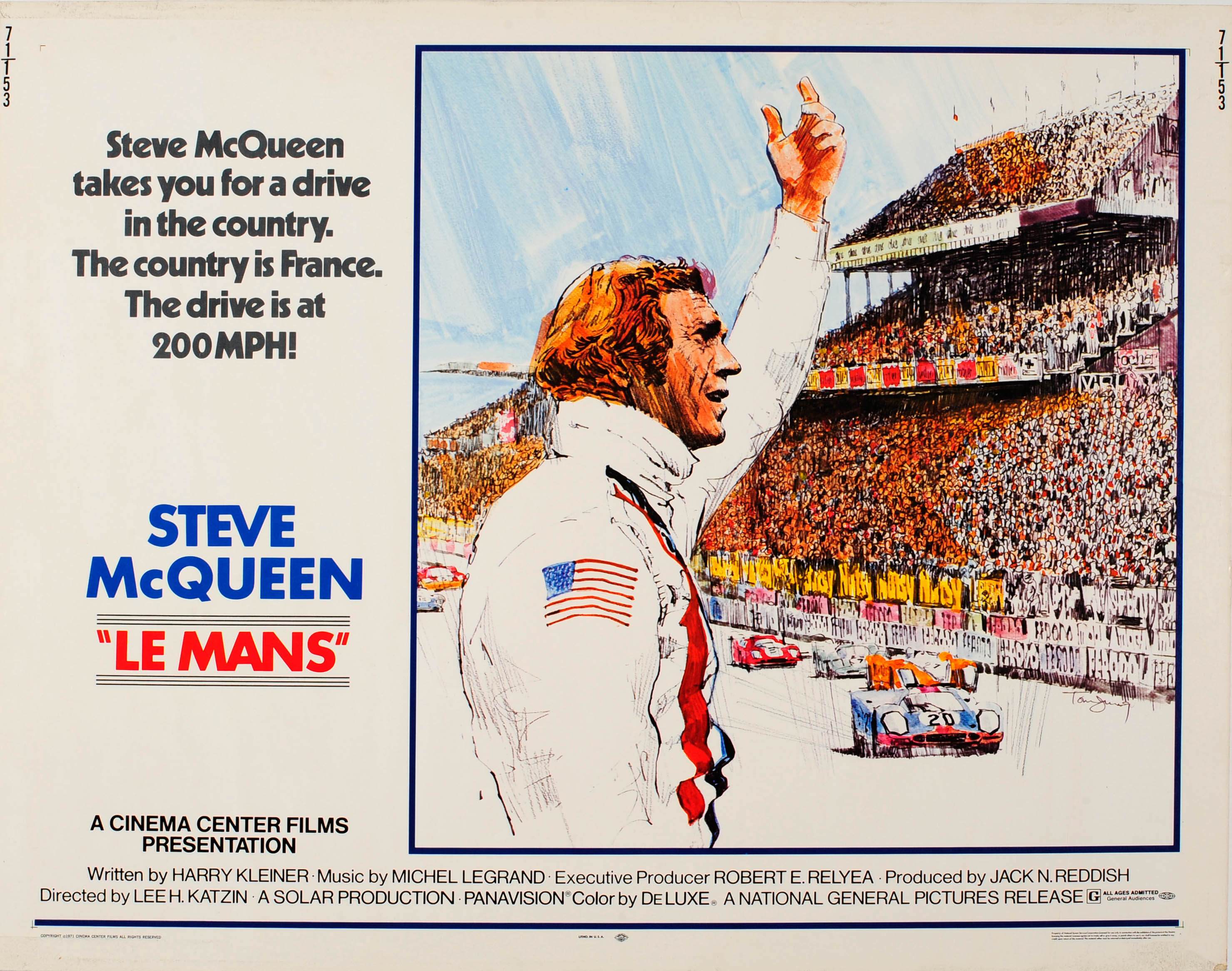 Cinema Poster Le Mans Steve McQueen Porsche Ferrari