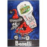 Advertising Poster Spongata Benelli Italian Cake Santa Claus Funny