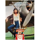 Advertising Poster Smirnoff Vodka Lady Pilot