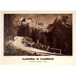 Travel Poster Madonna di Campiglio Brenta Dolomites Road Italy
