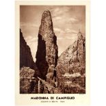 Travel Poster Madonna di Campiglio Brenta Dolomites Italy