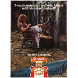 Advertising Poster Smirnoff Vodka Librarian Barn Film Set