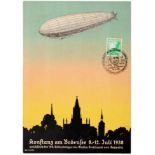 Advertising Poster Graf Ferdinand Zeppelin Konstanz Nazi