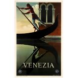Travel Poster ENIT Venice Venezia Italy Cassandre 1951
