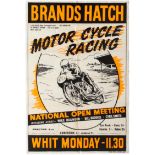 Sport Poster Brands Hatch Motorcycle Racing National Open Meeting