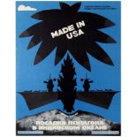 Propaganda Poster Cold War USSR US Navy Base Indian Ocean