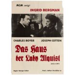 Film Poster Gaslight German Film Ingrid Bergman