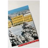 Travel Poster Vienna Schonbrunn Palace Under Snow