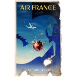 Travel Poster Air France Dans Tous les Ciels Lockheed Constellation