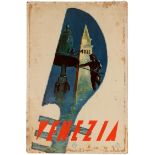 Travel Poster Venezia Venice Italy ENIT Railways