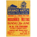 Sport Poster Brands Hatch Motorcycle Racing Greenwich Motorcycle Club