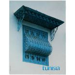 Travel Poster Tunisia Blue Window