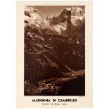 Travel Poster Madonna di Campiglio Brenta Dolomites Village Italy