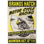 Sport Poster Brands Hatch Motorcycle Racing Slazenger Cup