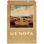 Travel Poster ENIT Genova Liguria Italy