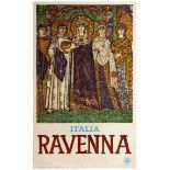 Travel Poster ENIT Italy Ravenna Empress Theodora Mosaic