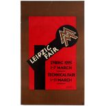 Travel Poster Leipzig Fair Technical Fair Spring 1925 Germany Bauhaus