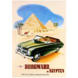 4 Advertising Posters Borgward Hansa Egypt Switzerland Willy Hanke