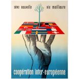 Propaganda Poster ERP Marshall Plan New Sap Better Life Intra-European Cooperation